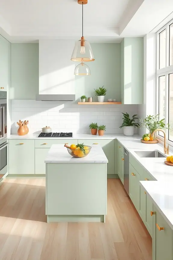 light green kitchen elegance