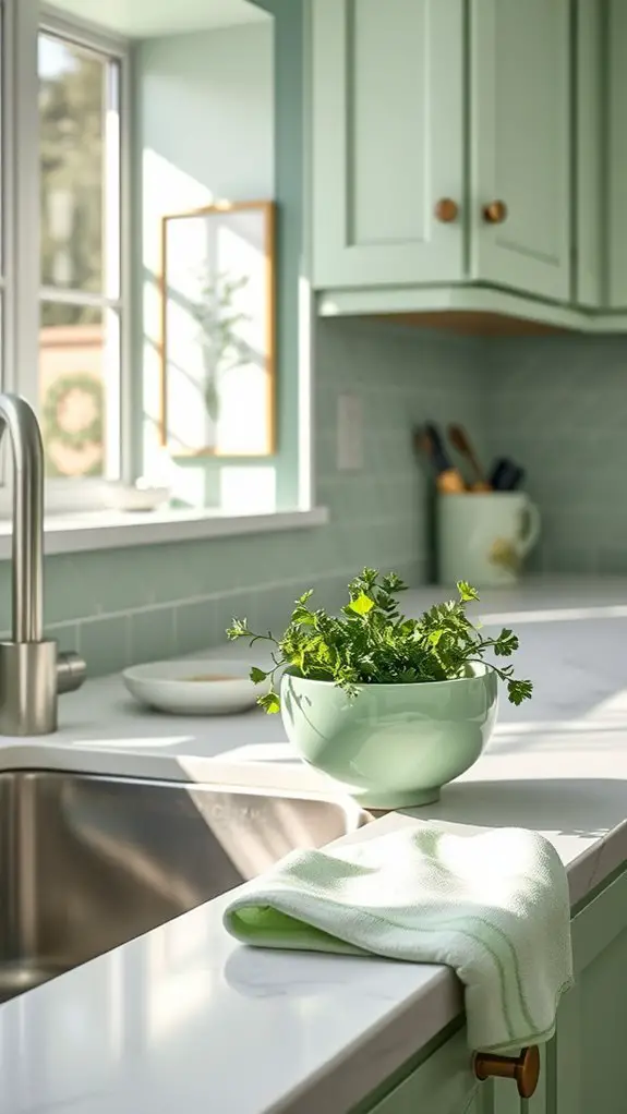 light green kitchen refreshment