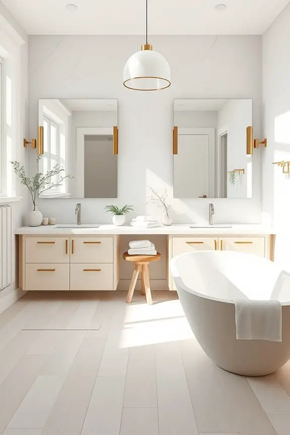 light pastel bathroom oasis
