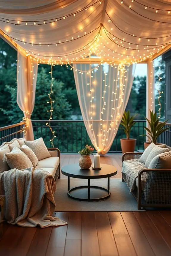 lighted canopy for ambiance