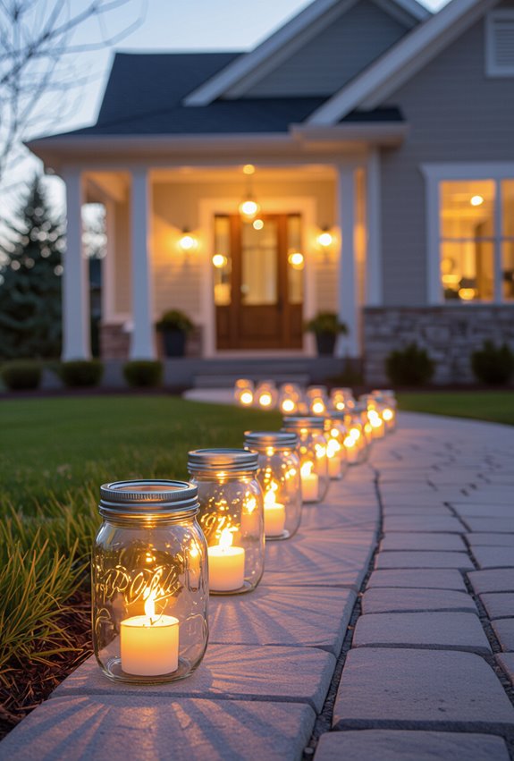 lighted mason jar luminaries