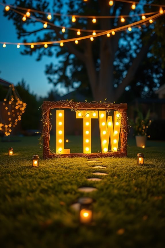 lighted sign for ambiance