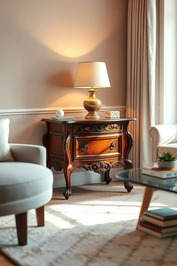 lighting enhances furniture makeover