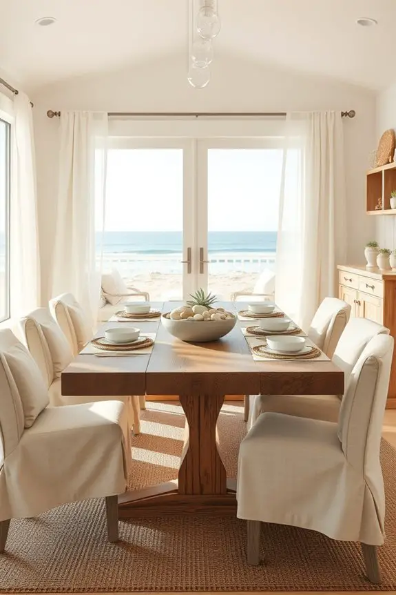 lightweight coastal dining fabrics