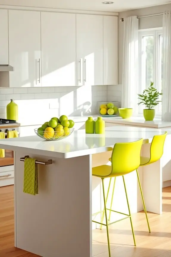 lime green kitchen accessories