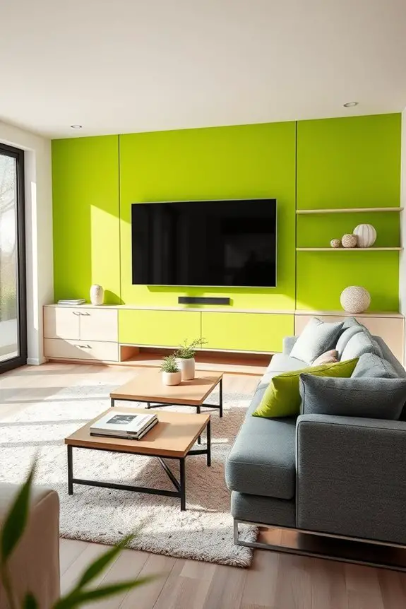 lime green modern decor