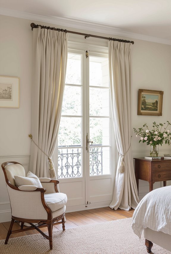 linen sheers with tiers