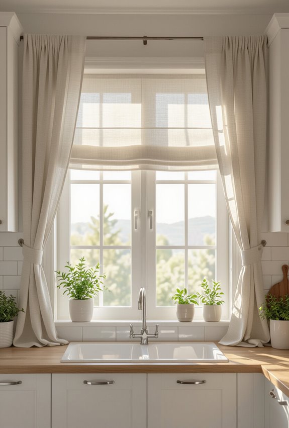 linen valances patterned tiers