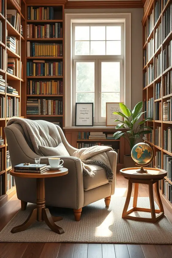 literary themed cozy decor