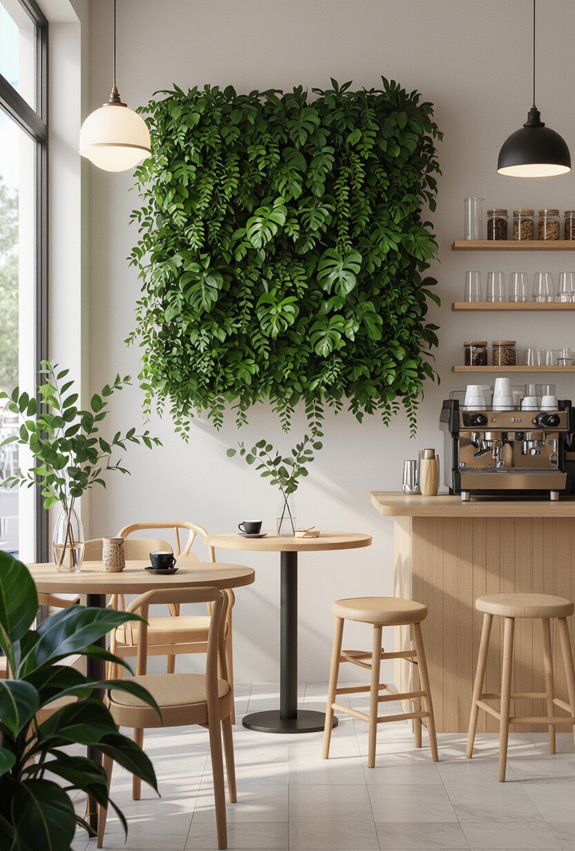 living vertical air purifying display