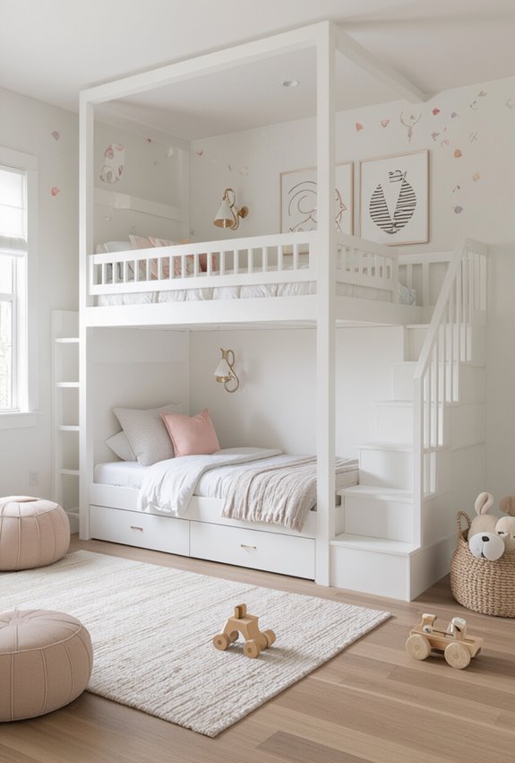 lofted beds maximize playroom