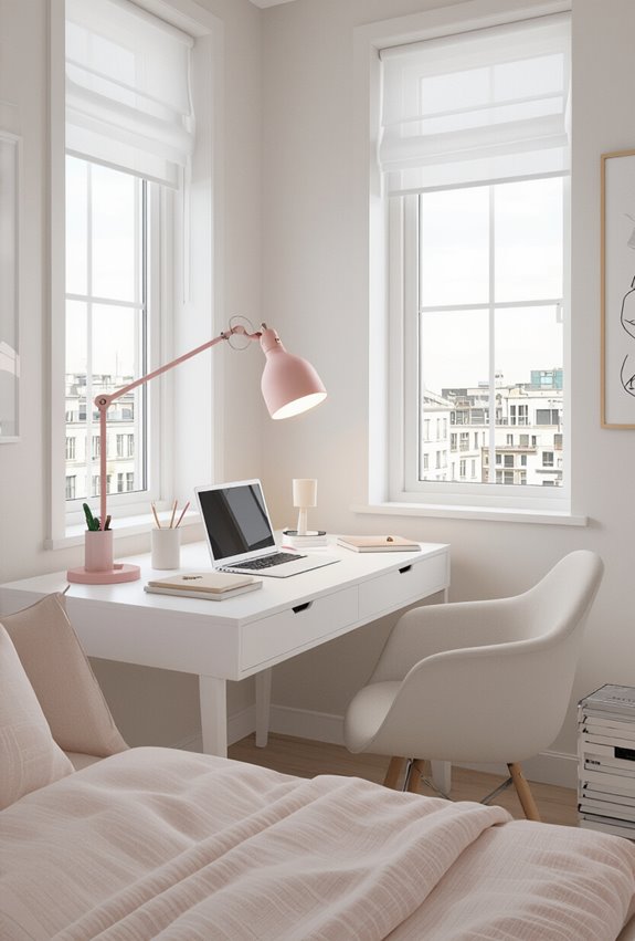 lofted study nook setup