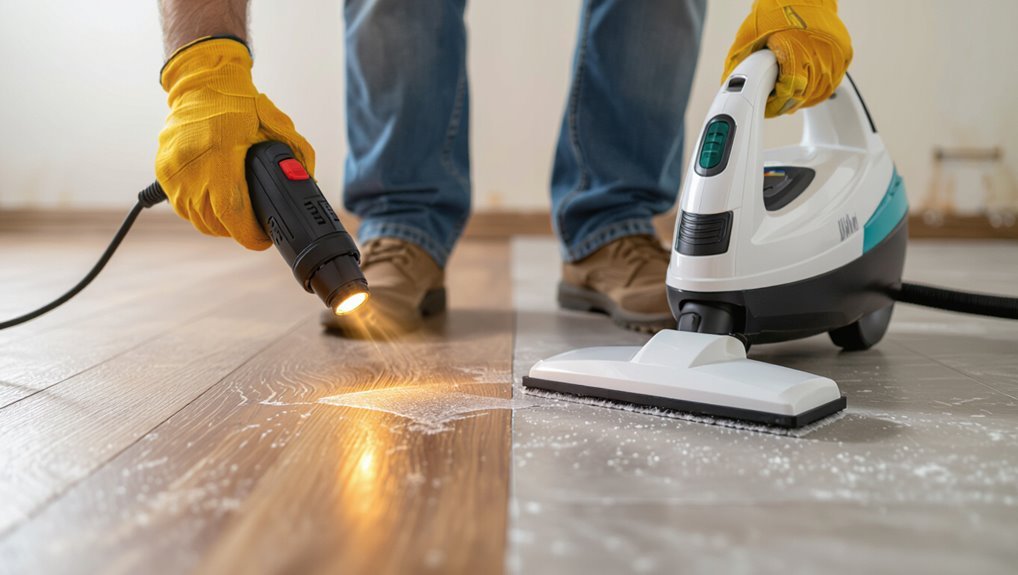 loosen adhesive with heat