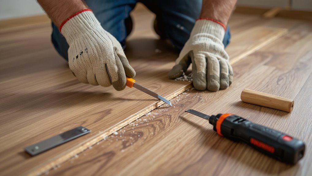 loosen planks carefully remove