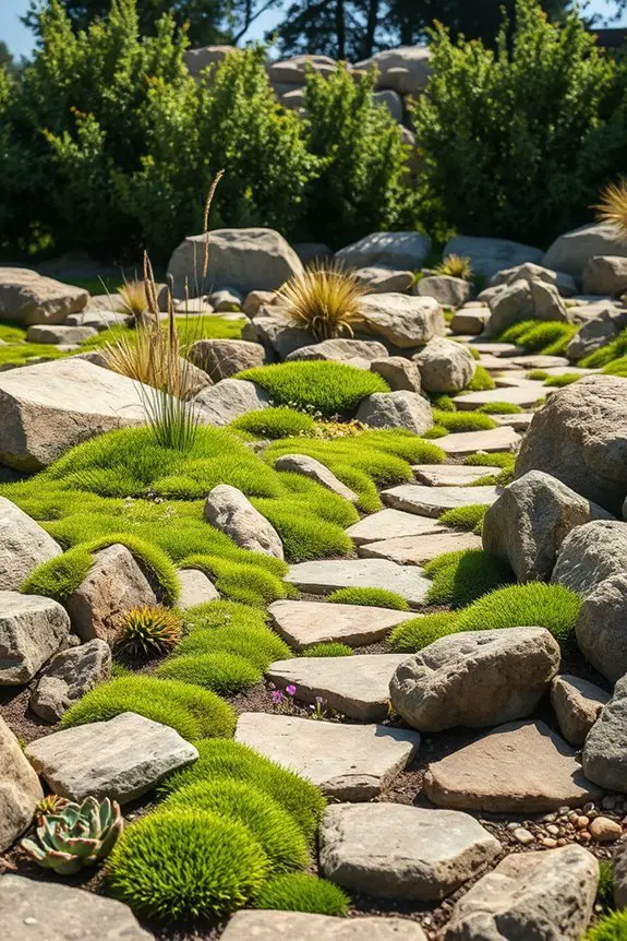 low maintenance aromatic rock garden