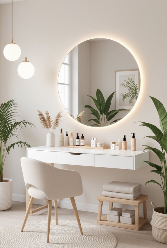 low maintenance calming greenery accents