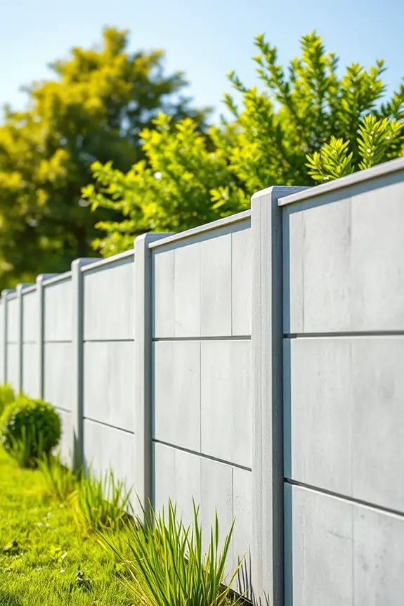 low maintenance concrete fencing