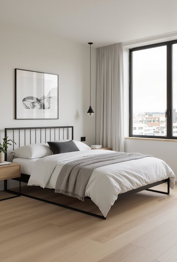 low maintenance stylish bedroom setup