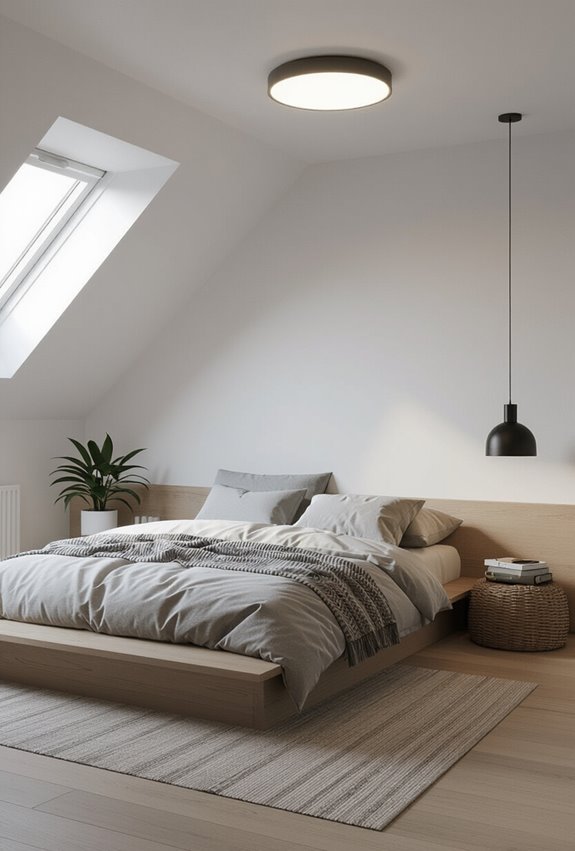 low profile layered attic lighting