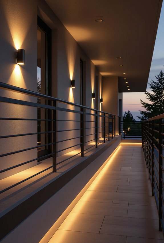 low profile perimeter rail lighting