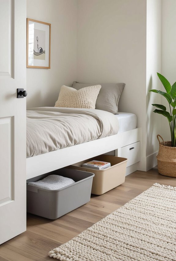low profile under bed storage