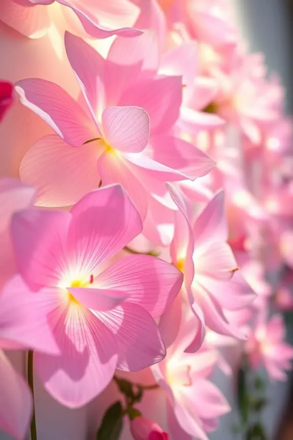 luminous floral wall decor