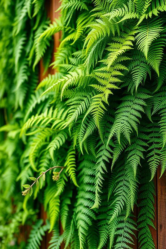 lush fern wall oasis