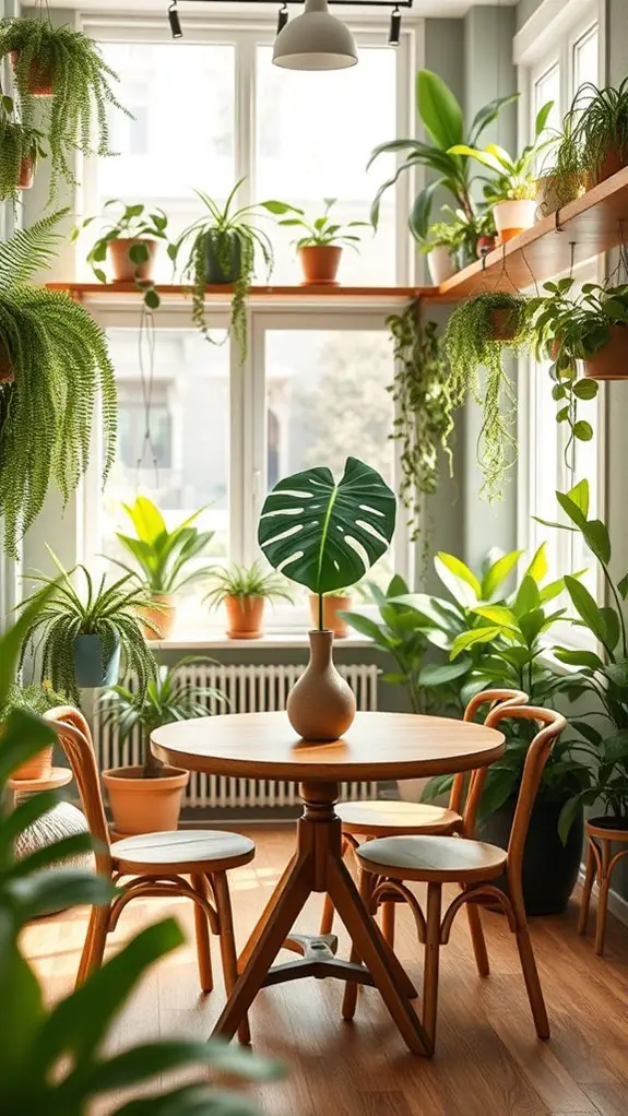 lush indoor greenery oasis