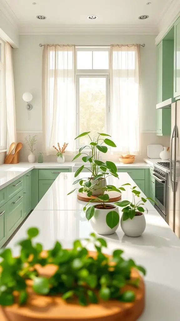 lush indoor kitchen plants