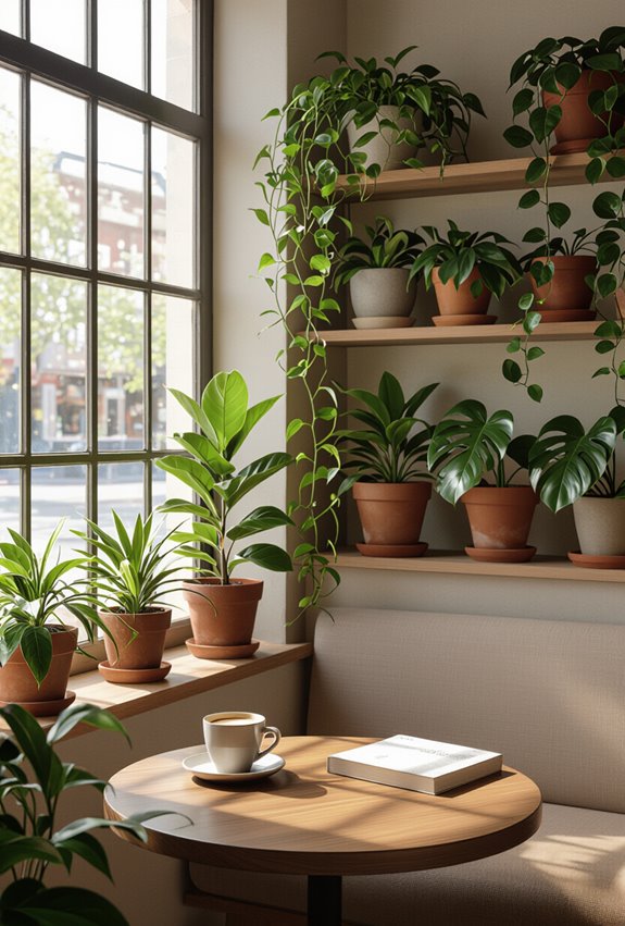 lush indoor plant corner