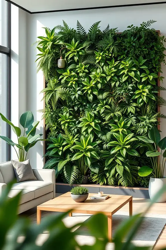 lush indoor plant partitions