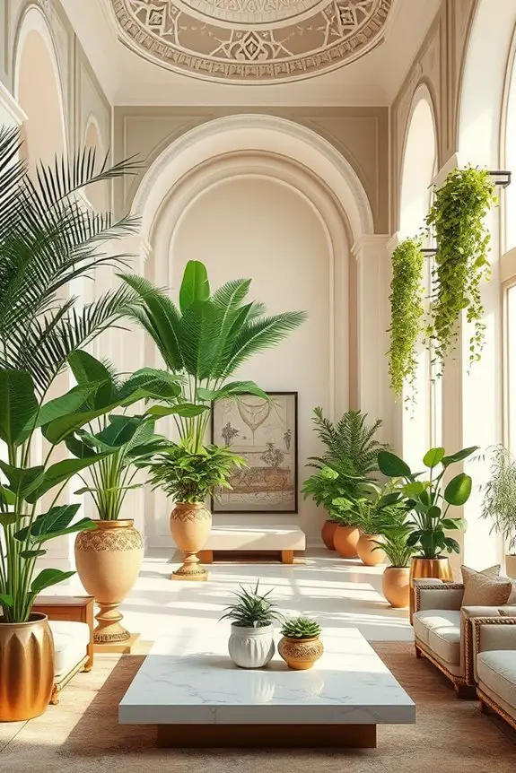 lush indoor plants enhance ambiance