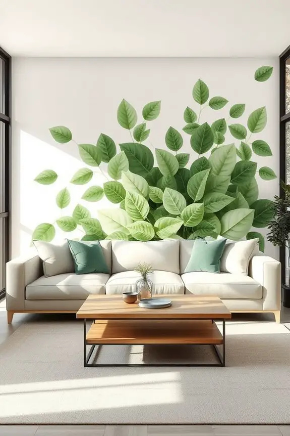 lush leaf wall murals