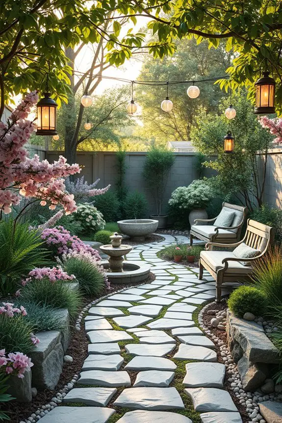 lush pathways enhance tranquility