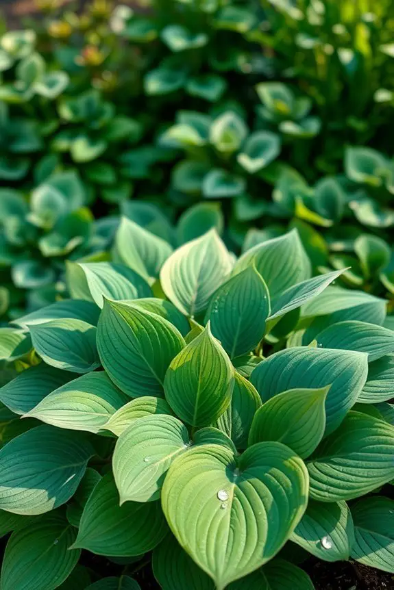 lush shade garden greenery