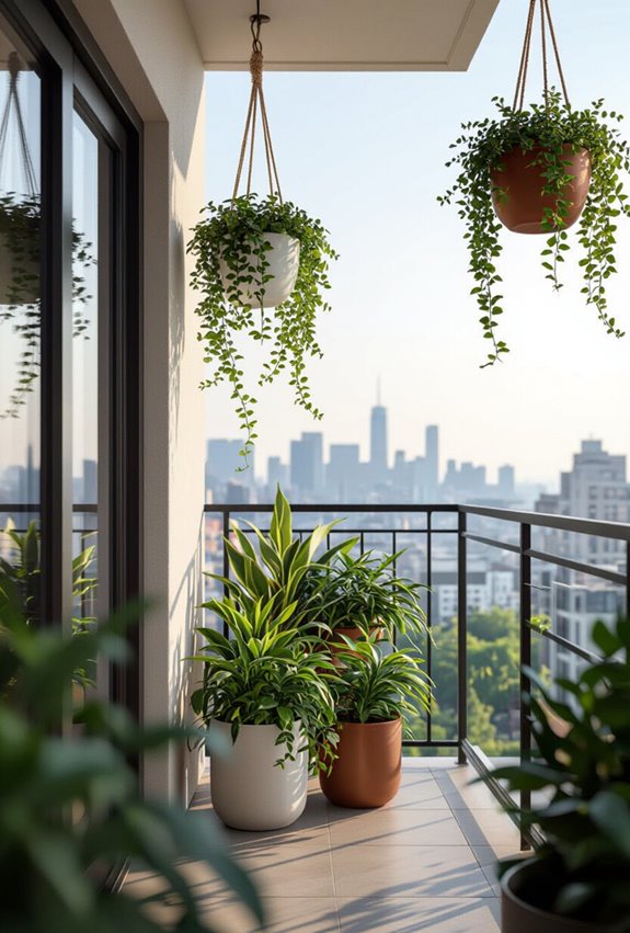 lush vertical planter arrangement