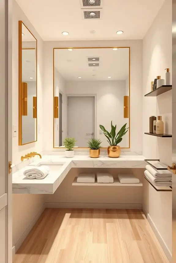 luxurious and inviting restrooms