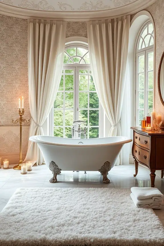 luxurious bath oils and candles