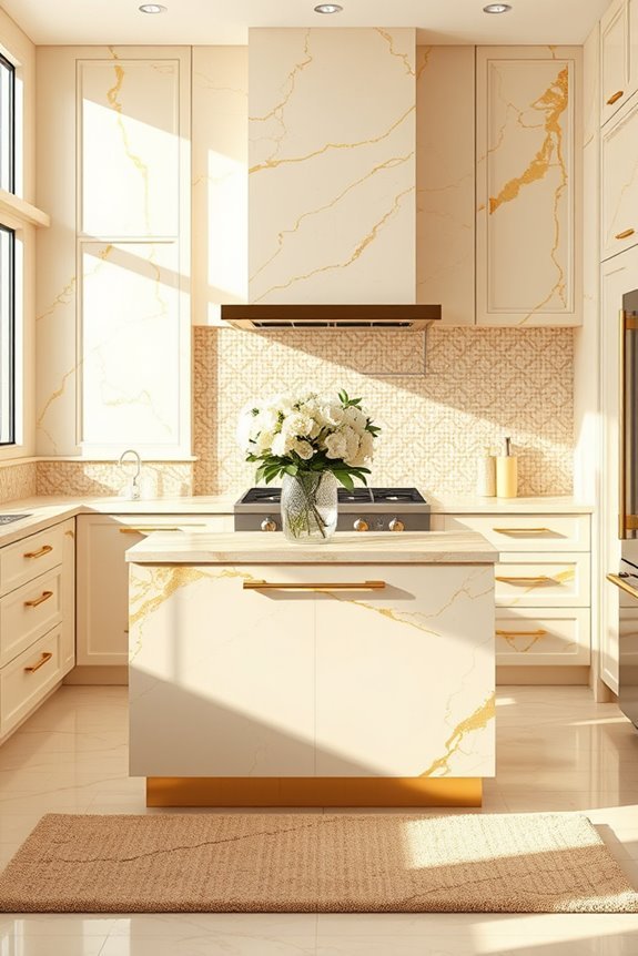 luxurious beige gold marble