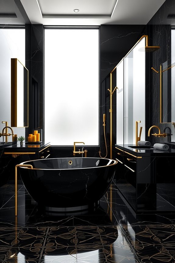 luxurious black and gold
