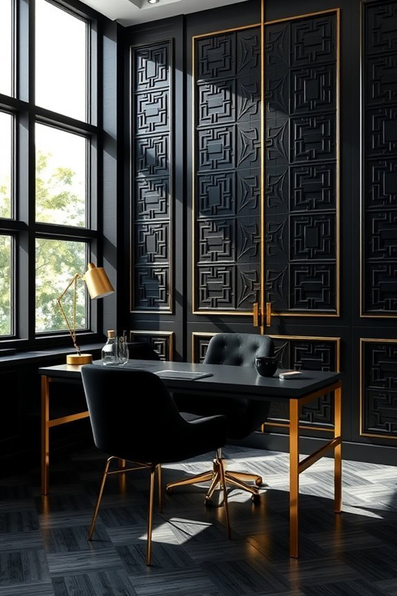 luxurious black and gold