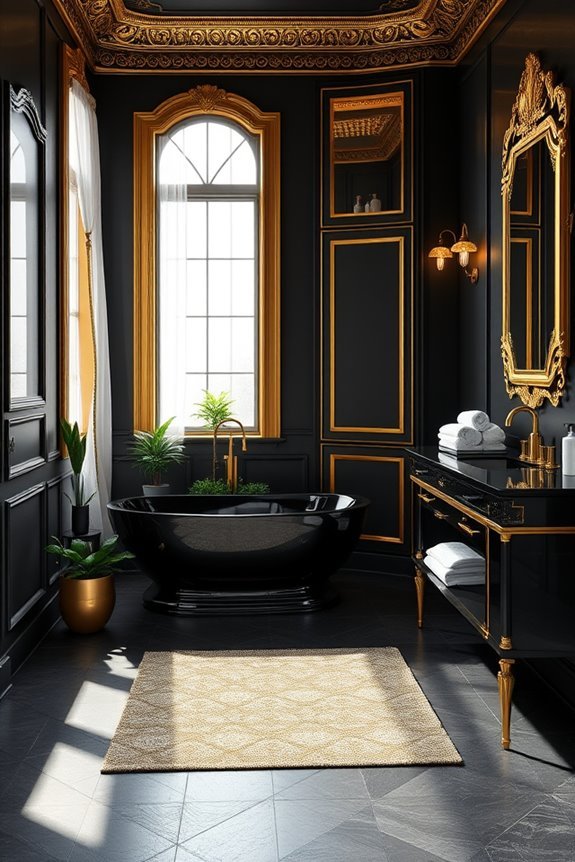 luxurious black and gold