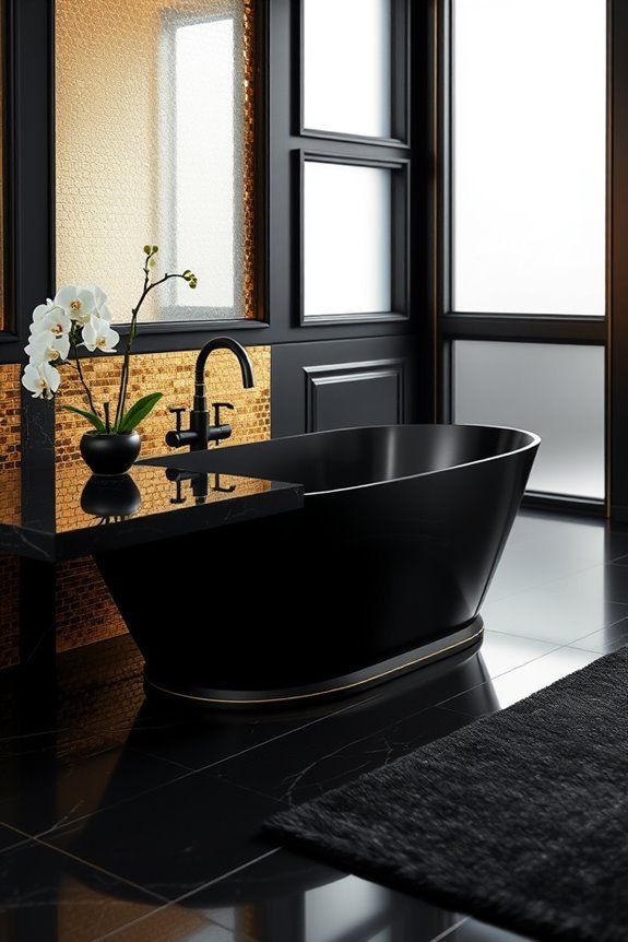 luxurious black gold faucet design