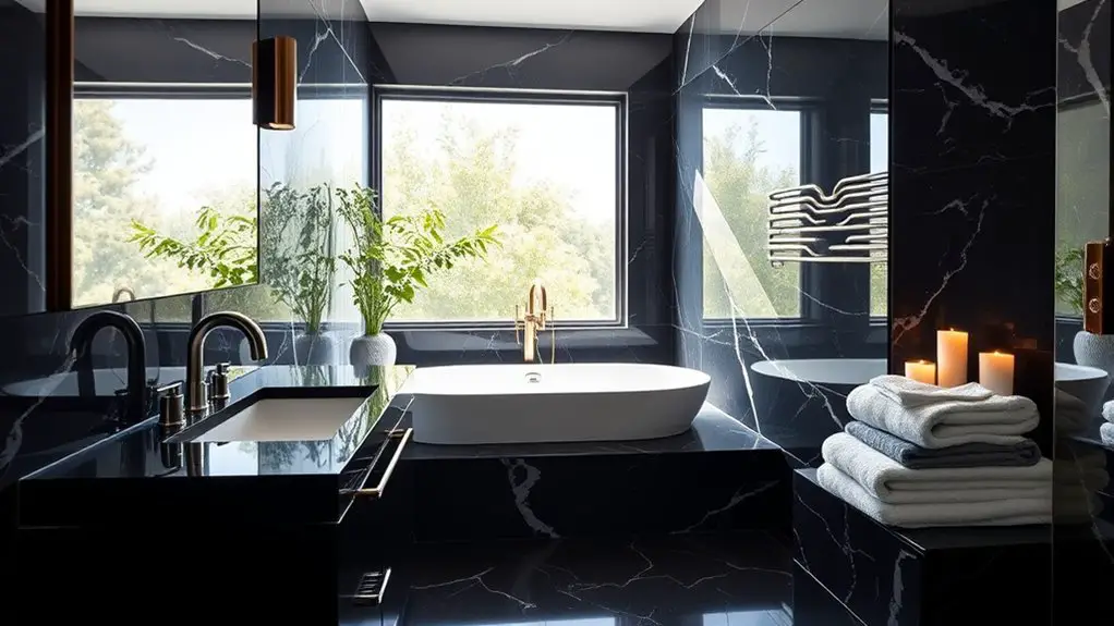 luxurious black granite bathrooms