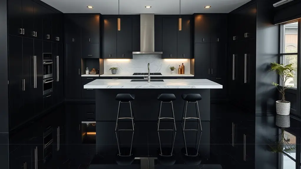 luxurious black kitchen designs