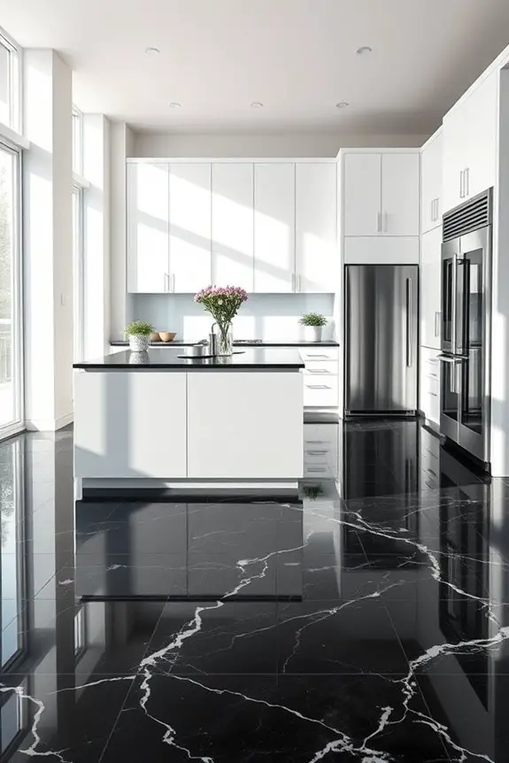 luxurious black marble elegance