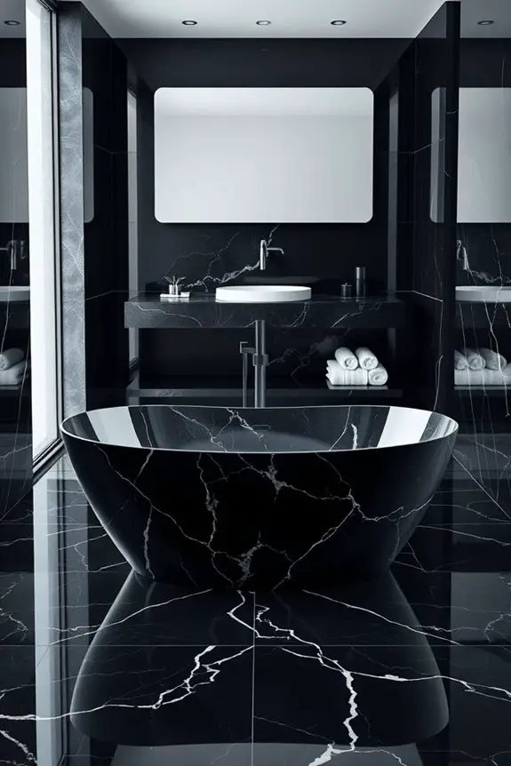 luxurious black marble elegance