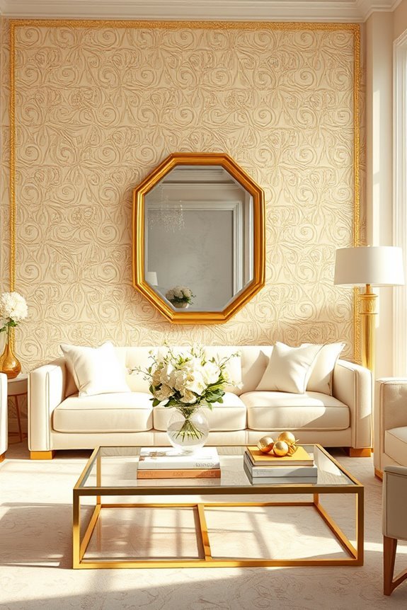 luxurious cream and gold