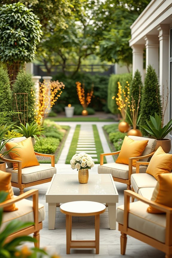 luxurious cream and gold