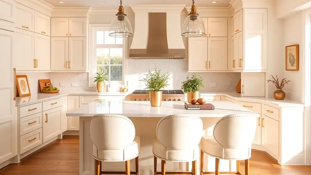 luxurious cream and gold kitchens